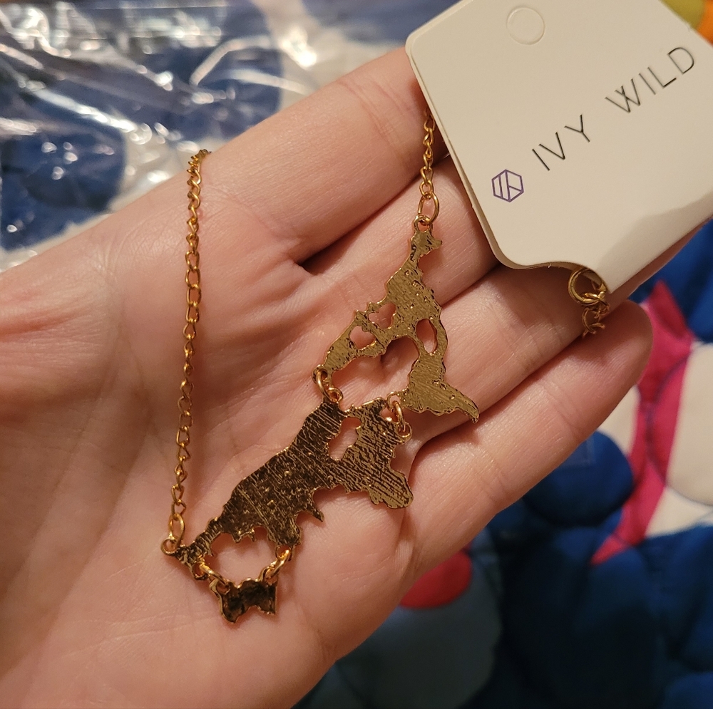 World map necklace